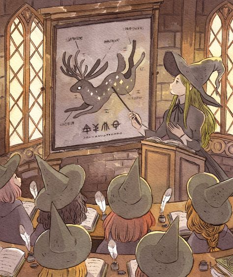 Witch School, Witch Drawing, Lukisan Cat Air, Arte Inspo, Witch Art, Witch Aesthetic, Witchy Vibes, Arte Fantasy, Art And Illustration