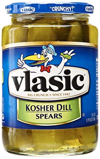 One pickle spear is 280mg of sodium Vlasic Kosher Dill Pickle Recipe, Vlasic Dill Pickle Recipe, Zesty Dill Pickle Recipe, Vlasic Pickles, Dill Pickle Spears, Pickle Spears, Kosher Pickles, Garlic Dill Pickles, Kosher Dill Pickles