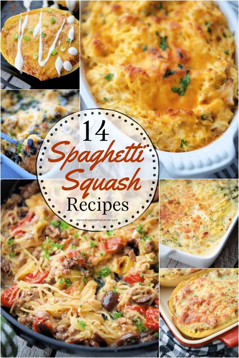 Recipes using spaghetti squash instead of pasta is a delicious option for those looking to reduce the amount of carbohydrates in their diet.  #spaghettisquash Spaghetti Squash Main Dish Recipes, Recipe Using Spaghetti Squash, Dinner With Spaghetti Squash, Recipes With Spaghetti Squash, Spaghetti Squash Rings, Ways To Cook Spaghetti Squash, Spaghetti Squash Sausage Recipes, Cooking Spagetti Squash, Slow Cooker Spaghetti Squash