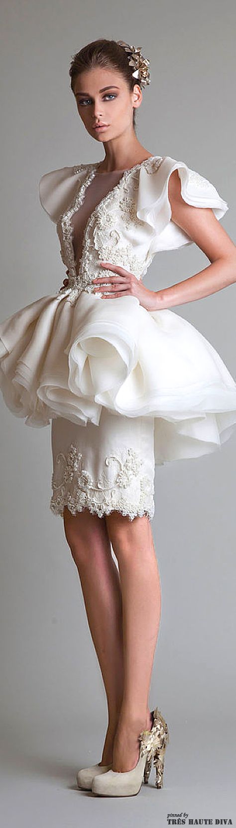 Krikor Jabotian Couture Krikor Jabotian, Short White Dress, Semi Formal Dress, Short Wedding Dress, Gorgeous Gowns, Mode Inspiration, Beautiful Gowns, White Fashion, Bridal Collection