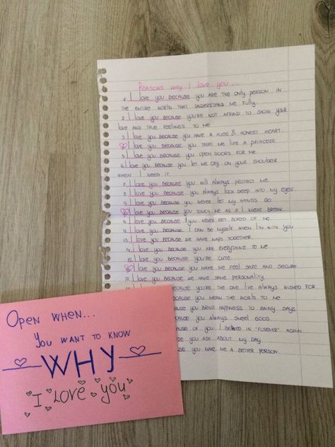 #whyiloveyou #reasonsiloveyou #iloveyou #bestgiftideas #bestgiftever #boyfriendgifts #boyfriendgiftsideas #giftsideasforhim #giftideasforboyfriend #giftsideasformen #distance #distancerelationship #distancelove #missyou #anniversary #anniversarygifts #anniversarygiftideasforhim #anniversarycards #openwhen #openwhencards #openwhenletters #letters Diy Relationship Gifts, Open When Letters For Boyfriend, Open When Cards, Open When Letters, Diy Best Friend Gifts, Letters To Boyfriend, Birthday Gifts For Boyfriend Diy, Bf Gifts, Hemma Diy