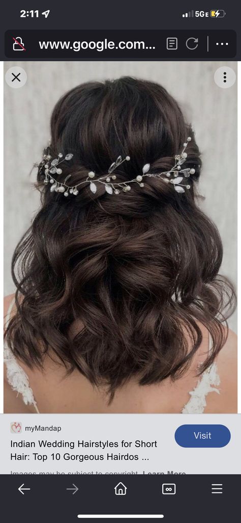 Hair Style For Lehnga Wedding Hairs, Party Hairstyles For Long Hair, Reception Hairstyles, Easy Party Hairstyles, Hairstyles For Gowns, Hair Style On Saree, Medium Hair Styles For Women, Engagement Hairstyles, Traditional Hairstyle