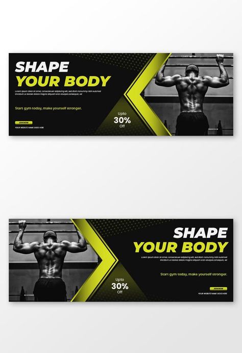 Gym Banner, Gym Center, Facebook Ads Design, Twitter Ads, Web Ads, Ad Banner, Facebook Cover Design, Post Facebook, Timeline Infographic