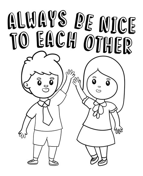 Manners Coloring Pages Free Printable, F Is For Friends Preschool, Friendship Art For Preschool, Classroom Rules Activities For Preschool, Classroom Rules Coloring Pages, Family And Friends Preschool Activities, Kindness Coloring Pages Free Printable, Manners Coloring Pages, Friendship Coloring Pages