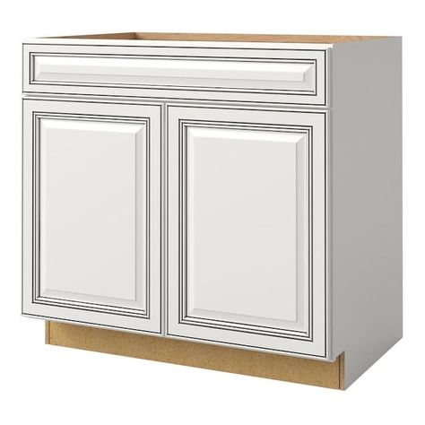 Glaze Kitchen Cabinets, Glazed Kitchen Cabinets, Semi Custom Cabinets, Cabinet Faces, Off White Kitchens, Plywood Interior, Cabinet Door Styles, Allen Roth, New Kitchen Cabinets