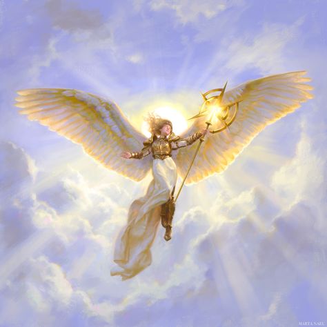 ArtStation - Angel - Cubeamajigs - Hit point Press, Marta Nael Season Painting, Winged People, Angel Warrior, Kickstarter Campaign, Angels And Demons, High Fantasy, Angel Art, Fantasy Inspiration, Dnd Characters