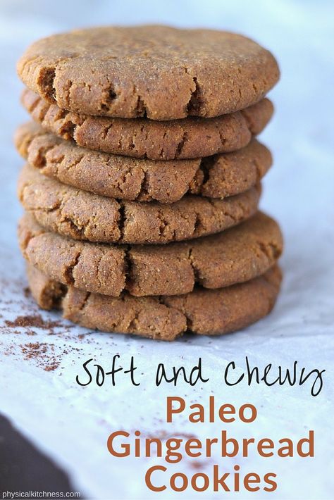 Paleo Christmas Cookies, Paleo Gingerbread Cookies, Paleo Gingerbread, Paleo Christmas, Gingerbread Cookies Recipe, Healthy Christmas Cookies, Vegan Christmas Cookies, Soft Gingerbread Cookies, Cookies Gingerbread