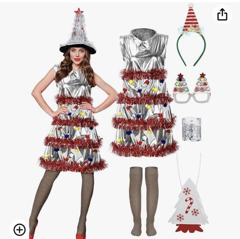 Christmas Outfit Dress, Christmas Outfit Dresses, Funny Christmas Costumes, Christmas Costumes Women, Christmas Tree Costume, Nativity Costumes, Christmas Tree Bag, Tree Costume, Christmas Tree Hat