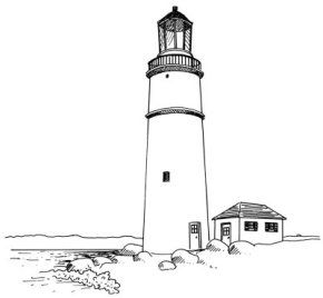 How to Draw Lighthouses | HowStuffWorks Simple Light House Drawing, How To Draw A Lighthouse Step By Step, How To Draw A Lighthouse, How To Draw Buildings, How To Draw A House, Light House Drawing, Draw A Lighthouse, Lighthouse Drawings, Draw Buildings