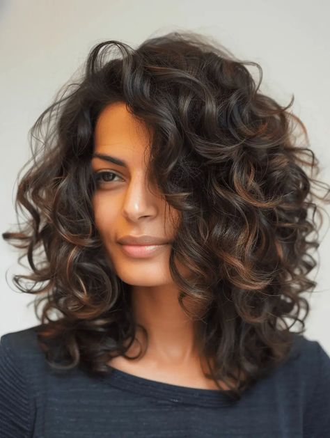 Mid Length 2b Haircut, Business Professional Curly Hairstyles, Shoulder Length Curly Hair With Layers, Perms For Medium Hair, Curly Long Bob, Fine Curly Hair Cuts, Curly Lob Haircut, Mid Length Curly Hair, Spring Haircuts