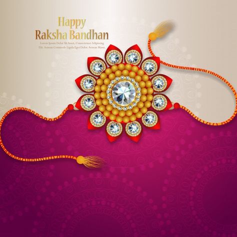 Raksha bandhan greeting card design for ... | Premium Vector #Freepik #vector #background #banner #abstract-background #flyer Raksha Bandhan Greetings, Raksha Bandhan Images, Rakhi Festival, Happy Raksha Bandhan, Rakhi Design, Adobe Illustrator Graphic Design, Good Morning Flowers Quotes, Celebration Background, Holiday Banner