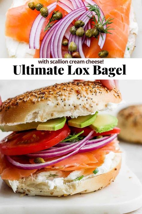 Lox Sandwich Recipe, Bagel And Lox Sandwich, Bagel And Salmon Cream Cheeses, Bagels Lox And Cream Cheese, Bagels With Lox, Lox Recipe Breakfast, Lox Recipe Lunch, Nova Lox Bagel, Bagel With Lox And Cream Cheese