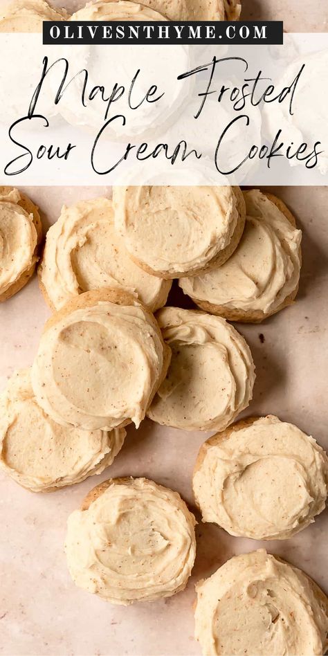 Sour Cream Snickerdoodle Cookies, Baked Goods Using Sour Cream, Sour Cream Baking Recipes, Things To Do With Sour Cream, Sour Cream Christmas Cookies, Dessert With Sour Cream, Desserts With Sour Cream, Sour Cream Dessert Recipes, Cookies Made With Sour Cream