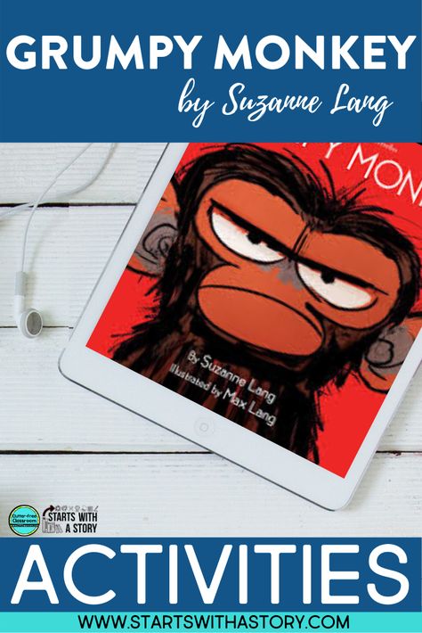 Grumpy Monkey is a funny book that makes a perfect read aloud for first grade, second grade and even third grade classrooms.  It's a great story to teach lessons on social emotional learning topics such as moods, sadness or the way we perceive others. School counselors will love this mentor text for teaching students about feelings and explore ideas on how to regulate emotions. #readaloudstrategies #readaloudbooks #readaloudlessons Grumpy Monkey Preschool Activities, Grumpy Monkey Book Activities, Grumpy Monkey Craft, Monkey Activities, Grumpy Monkey, Preschool Homeschooling, Regulate Emotions, Classroom Library Organization, Storytime Crafts