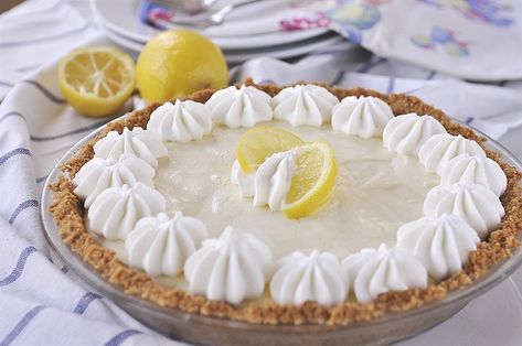 Lemon Chiffon Pie - Your Homebased Mom Ice Box Lemon Pie, Easy Lemon Icebox Pie, Ice Box Pie, Cream Cheese Lemonade Pie, Lemon Chiffon Pie, Blue Plate Special, Lemon Sour Cream Pie, Orange Pie, Chiffon Pie