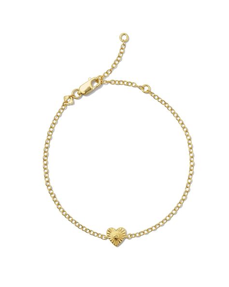 The Maia Heartburst Delicate Chain Bracelet in 18k Gold Vermeil may be dainty, but its artful design is hard to ignore. The carved heart shape is a play on traditional engraving techniques, giving this bracelet a gorgeous, hand-crafted look. Timeless in design and quality, this bracelet’s bound to become a regular fixture on your wrist stack. Metal 18k Gold Vermeil What is Vermeil? Vermeil (that’s pronounced ver-may) is a gold plating technique that dates back to the 19th century. While other je Cute Friendship Bracelets, Wrist Stacks, Locket Bracelet, Carved Heart, Classy Jewelry, Jewelry Lookbook, Delicate Chain, Jewelry Inspo, Heart Bracelet