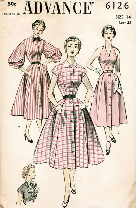 1950 Sewing Patterns, 60s Vintage Fashion, Vintage Clothes Patterns, Vintage Girls Clothes, 50th Clothes, 1950s Sewing Patterns, Paris Mode, Vintage Dress Patterns, Fashion 1950s