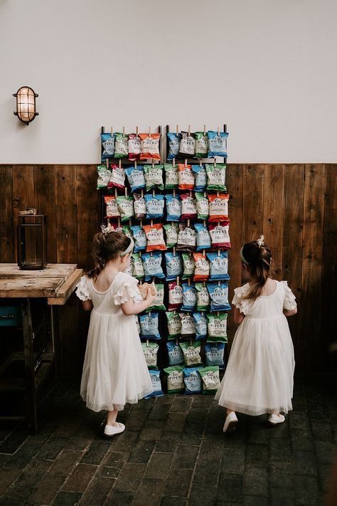 Wedding crisp wall - fun and unusual wedding ideas  A Relaxed Summer Wedding at The River Mill, Derby - Mirl & Co Wedding Crisp Wall, Crisp Wall Wedding, Crisp Wall, Fun Wedding Ideas, Unusual Wedding, Unusual Weddings, Bohemian Inspiration, Best Wedding Venues, Portrait Shots