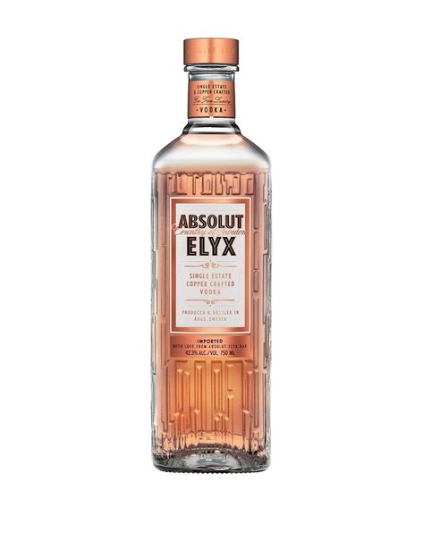 Buy Absolut Elyx Single Estate Handcrafted Vodka (750ml) | ReserveBar Best Vodka Brands, Absolut Elyx Vodka, Classic Vodka Cocktails, Luxury Vodka, Polish Vodka, Absolut Elyx, Ketel One Vodka, Vodka Brands, Copper Crafts