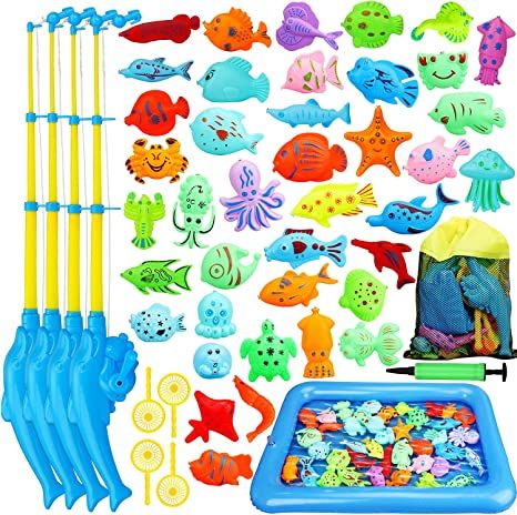 Toddler Bath Toys, Fishing Games For Kids, Magnetic Fishing Game, Kids Bath Toys, Fishing Toys, Bath Toys For Toddlers, Toddler Bath, Kids Fishing, Fishing Game