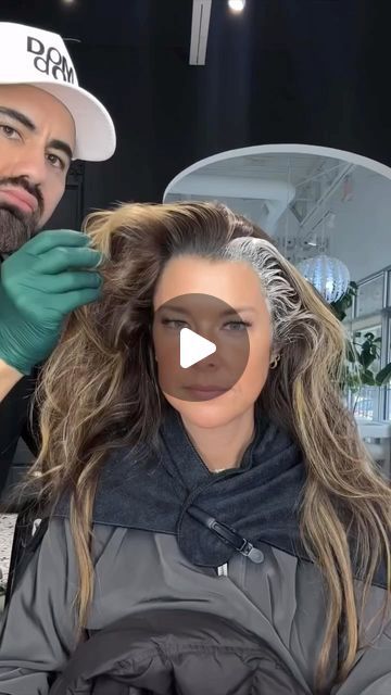 windsorbeautysupply on Instagram: "I have a handful of clients that I do this technique on🙏I balayage on dry hair every third appointment👉. In between those appointments, we are simply doing gray coverage.💁🏽‍♂️I’m obsessed with using @schwarzkopfusa Color10 on clarified and damp, towel dried hair. 👉It gives me the most beautiful,  shiny coverage and it only takes 10 minutes to process. 🤯  WOULD YOU TRY THIS TECHNIQUE????   @colorbycarlos  #btconeshot2024_colorvideo #michiganhair #michigansalons #ohiosalon #toledosalon #oneshothairawards2024 #schwarzkopfusa #brunettebalayage #brunette" Covering Gray Hair Light Brown, Brunette With Gray Balayage, Blonde Balayage On Gray Hair, Brunettes With Gray Hair, Balayage In Ponytail, Bayalage For Grey Hair, Lightly Highlighted Brown Hair, Beige Highlights On Black Hair, Halo Balayage Brunette