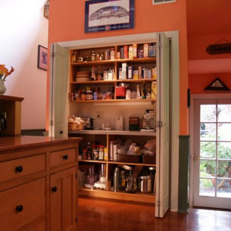 Shallow Pantry, Closet Conversion, No Pantry Solutions, Built In Pantry, Pantry Remodel, Pantry Cupboard, Pantry Shelving, Diy Pantry, The Family Handyman