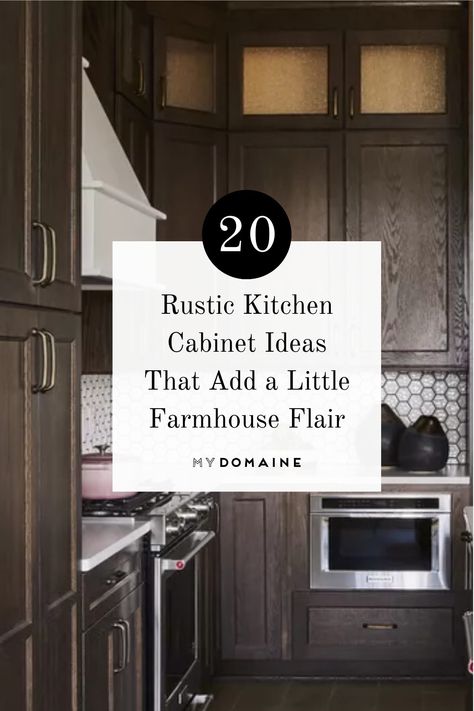 Dark Farmhouse Kitchen Cabinets, Farmhouse Cabinets Kitchen, Black Cupboards Kitchen, Farmhouse Cabinet Doors, Expresso Cabinets, Dark Farmhouse Kitchen, Rustic Kitchen Cabinet, Gothic Farmhouse, Kitchen Cabinet Door Styles