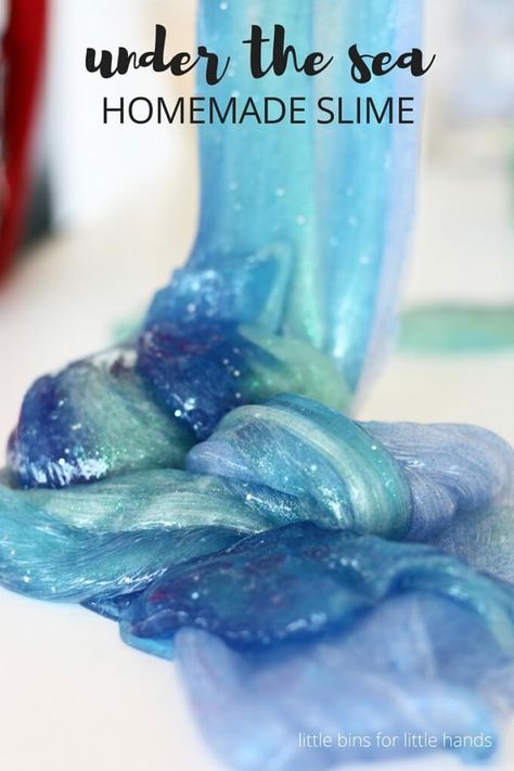 Ocean Science Activities, Ocean Slime, Summer Science Activities, Dibujos Toy Story, Summer Science, Diy Slime Recipe, Ocean Science, Slime For Kids, Homemade Slime