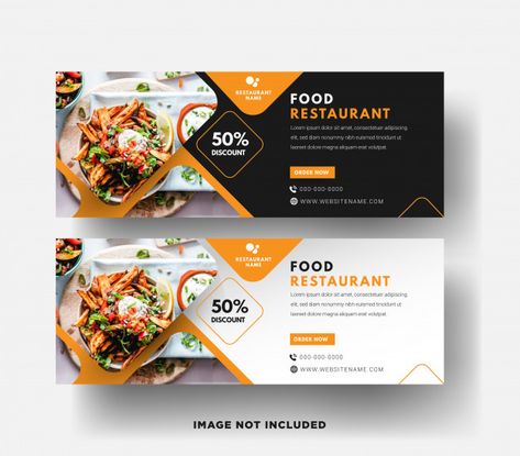 Food restaurant web banner template with... | Premium Vector #Freepik #vector #banner #sale #template #restaurant Restaurant Banner, Delivery Design, Banner Sample, Template Restaurant, Fashion Sale Banner, Restaurant Web, Sale Template, Black Friday Sale Banner, Banner Web