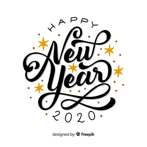 Happy New Year Calligraphy, Happy New Year Lettering, Happy New Year Typography, New Year Lettering, New Year Calligraphy, Happy New Year Letter, New Year Card Design, Quotes Whatsapp, Dp Whatsapp