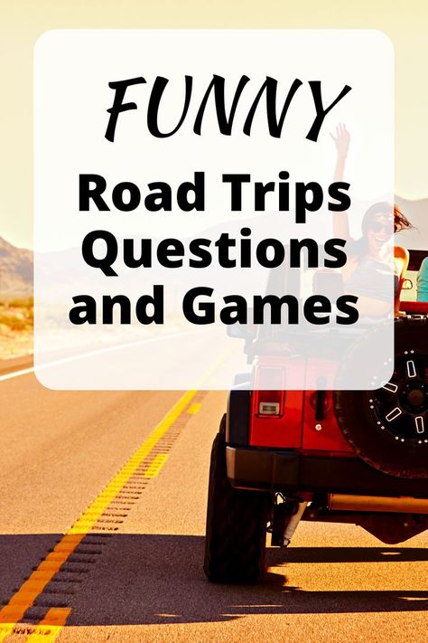 Road trips can be boring. Here are 250 road trip questions to pass the time on your next long drive. Our list includes road trip questions for families, road trip questions for kids, road trip questions for couples and funny road trip questions. We also share road trip trivia questions. Save this article before your USA road trip! Fun Road Trip Questions, Road Trip Questions For Couples, Road Trip Questions, Road Trip Entertainment, Fun Road Trip Games, Travel Songs, Questions For Friends, Rv Road Trip, Holiday Travel Destinations