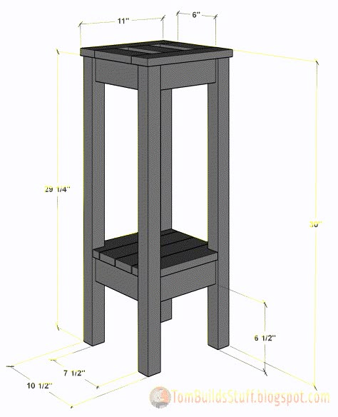 Free woodworking plans to build an inexpensive plant stand with a tile top. I decided to add more plants to my home without first thinki... Plants Stand, Wooden Plant Stands, Diy Baby Furniture, Diy Posts, Wood Plant Stand, Diy Plant Stand, Diy Holz, Free Woodworking Plans, Wood Plans