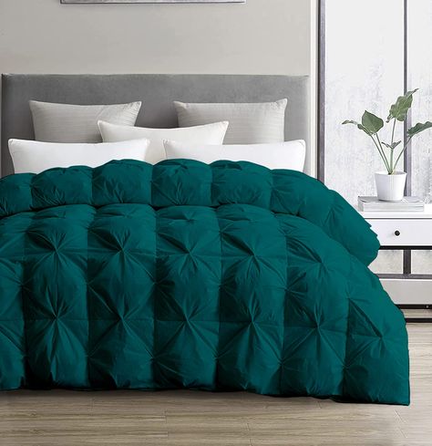 PRICES MAY VARY. ► Winter Weight for Extra-Warm - Cozy Filling - With a 400gsm down alternative fill, this 136"x120" extra fluffy Oversized king winter comforter duvet insert is an excellent and reasonable duvet insert ideal for winter and cold day usage, also for cold sleepers. This winter comforter is graceful yet still providing adequate warmth even on the coldest night. This ultra-soft comfy and breathable fabric is perfect for you to have a restful night’s sleep. ► The Perfect Combination o Duvet Comforter Sets, Oversized King Comforter, Pintuck Comforter, Weighted Comforter, Fluffy Comforter, Down Comforters, Blue Duvet, Blue Duvet Cover, King Size Duvet