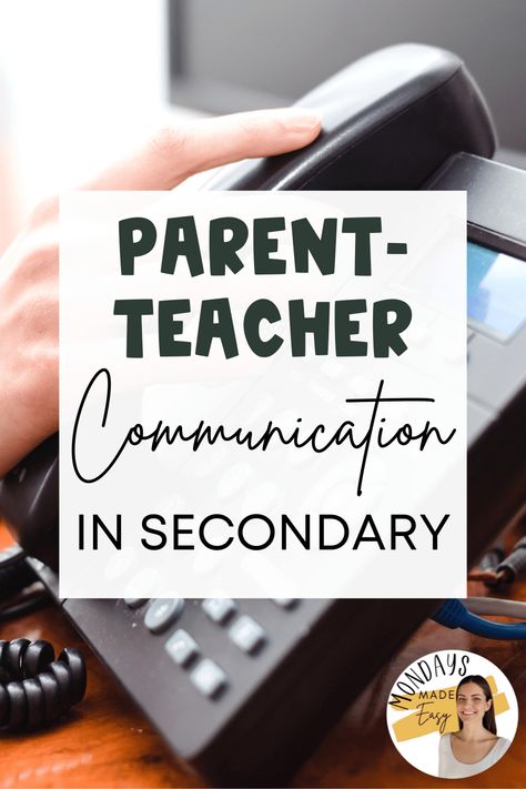 Parent Communication Forms, Communication With Parents, Parent Teacher Relationship, Secondary Ela Classroom, Parent Teacher Communication, High School Reading, Secondary Classroom, Secondary Teacher, Classroom Management Strategies