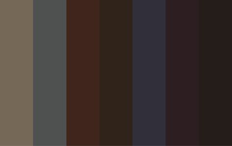 Dark Hues Color Pallets, Steampunk Colour Palette, 90s Color Palette Grunge, 90s Grunge Color Palette, Gloomy Color Palette, Creepy Color Palette, Color Palette Dark Academia, Grunge Color Palette, Academia Color Palette