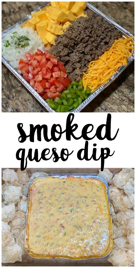 Campfire Queso, Velveeta Queso Dip, Queso Dip Easy, Easy Queso Dip, Smoked Queso Dip, Dip Crockpot, Easy Queso, Velveeta Queso, Smoked Queso