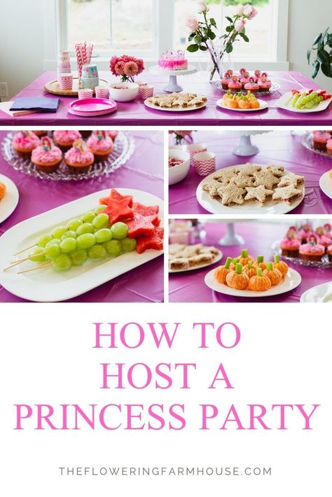 Princess Party Snacks, Princess Snacks, Princess Party Activities, Princess Birthday Party Food, Kids Birthday Party Games, Diy Princess Party, Disney Princess Tea Party, Princess Party Food, Princess Tea Party Birthday