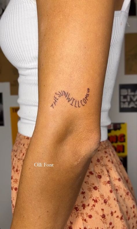 Fine Line Tattoos For Strength, Any Time Any Where Tattoo, Small Parent Tattoos, Patchwork Dainty Tattoo, Fine Line Tattoo Ideas Forearm, Dainty Sleeves Tattoos, Lower Shoulder Tattoo, It Will Get Better Tattoo, Fine Line Aesthetic Tattoo