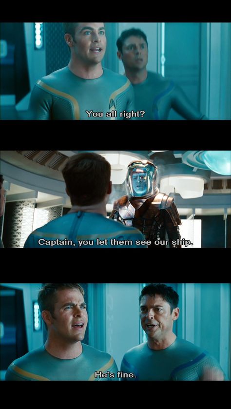 Star Trek Into Darkness - I just love the looks on their faces in the bottom picture. Star Trek: Enterprise, Funny Clean, Star Trek Reboot, Star Trek 2009, Recipes Mexican, New Star Trek, Simon Pegg, Star Trek Funny, Star Trek Into Darkness