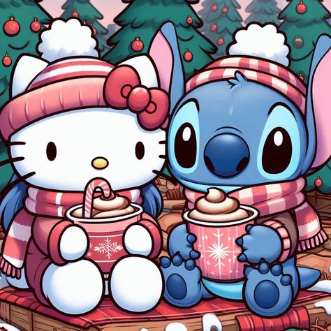 #hellokittyaddict #lilostitch Stitch Navidad Disney, Disney Christmas Wallpaper Aesthetic, Stitch Merry Christmas, Christmas Wallpaper Iphone Cute, Christmas Stitch, 헬로키티 배경화면, Lilo And Stitch Drawings, Merry Christmas Wallpaper, Christmas Wallpaper Backgrounds