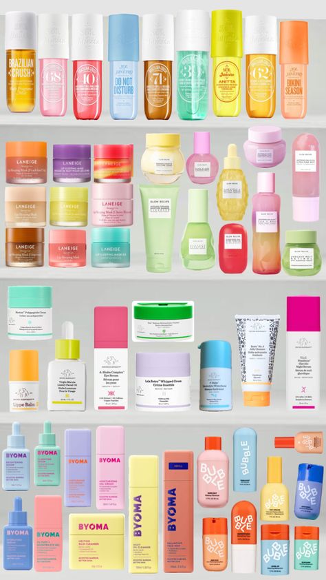 skincare shelf!! #organized #cute #skincare Byoma Skincare, Skincare Shelf, Cute Skincare, Cute Birthday Ideas, Pretty Skin Care, Pretty Skin, Drunk Elephant, Pick One, Body Wash