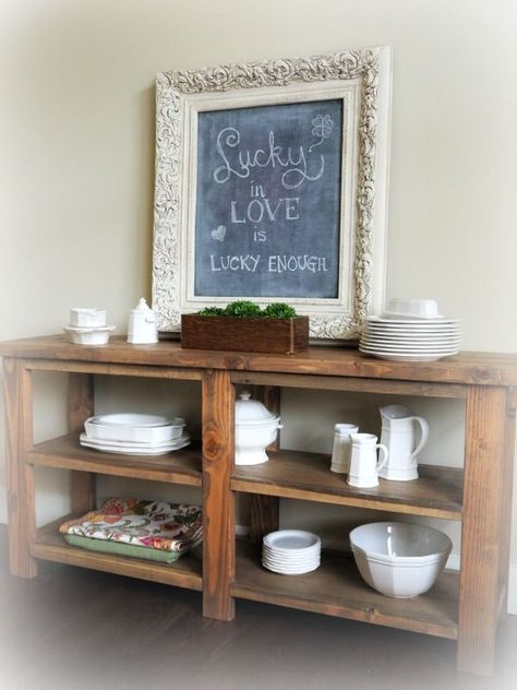 Rustic Buffet Tables, Rustic Buffet Table, Diy Buffet Table, Dining Room Console Table, Diy Buffet, Buffet Furniture, Rustic Buffet, Rumpus Room, Ideas Cocina