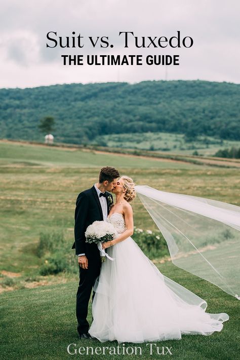 Tux Vs Suit Wedding, Tux Vs Suit, Suit Vs Tuxedo, What Is The Difference Between, Wedding Suits, Bridal Style, Style Guides, Wedding Decorations, Weddings