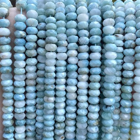 PRICES MAY VARY. -----Extremely Tiny 4-5mm Faceted Rondelle----- Sky Blue Larimar AKA Dolphin Stone From Dominican Republic- Grade AAA (100% Natural Color- Not Dyed Color/ Not Color Enhanced/ Not Heat Treated) Tiny 3-4mm Faceted Rondelle Natural Semi-Precious Gemstone Beads (You Will Receive One Strand Approx. 15.5 Inches in Length) Loose Beads Strung on Temporary Wire For Jewelry Making (This is Not a Finished Necklace or Bracelet. Please Re-Strung Before Wearing. Clasp & Beading Wire Not Inclu Amazon Beads, Wire For Jewelry Making, Bling Things, Fairy Friends, Beaded Jewlery, Diy Bracelet Designs, Beaded Jewelry Tutorials, Craft Corner, Beading Wire