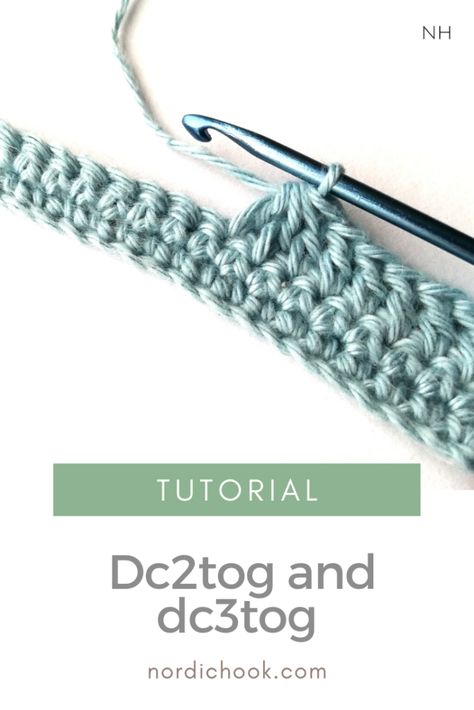 This free tutorial shows how to make double crochet two together (dc2tog) and double crochet three together (dc3tog) step by step (in English). After this tutorial you will know how to work other stitches together too.  #learntocrochet #beginnercrochet #crochet #tutorial #learncrochet #crochettutorial #easy #beginner #hækl #hækling #tejidos #ganchillo #häkel #häkeln #uncinetto #haken #hackovani #heklati #virkkaus #hekle #gantsilyo #horgolas #hackovanie #szydelkowac #croise #tamboret #ВЯЗАНЬЕ Crochet Friendship Bracelets, Double Crochet Two Together, Friendship Bracelets Tutorial Beginner, Macrame Tutorial Beginner, Bracelets Tutorial, Crochet Decrease, Friendship Bracelets Tutorial, Crochet Lessons, Crochet Stitches For Beginners