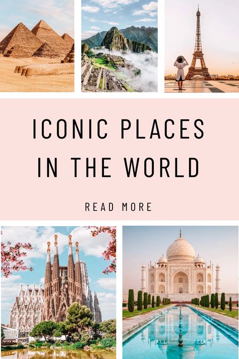 Level up your travel bucket list with this guide to iconic places in the world. Find your next travel inspiration with these incredible global destinations. Top Destinations In The World, Bucket List World Travel, World Travel Bucket List, Traveling Bucket List, Travel Inspiration Quotes Wanderlust, Bucket List Travel, Gorgeous Places, 7 Wonders, Travel Inspiration Destinations