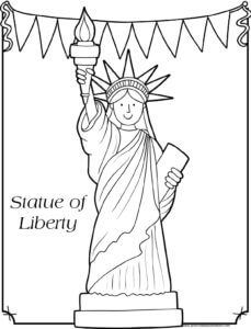 Statue of Liberty free printable 4th of july coloring pages 4th Of July Coloring Pages, American Flag Coloring Page, July Coloring Pages, Patriotic Symbols, July Colors, Disney Princess Colors, Disney Princess Coloring Pages, Flag Coloring Pages, July Ideas