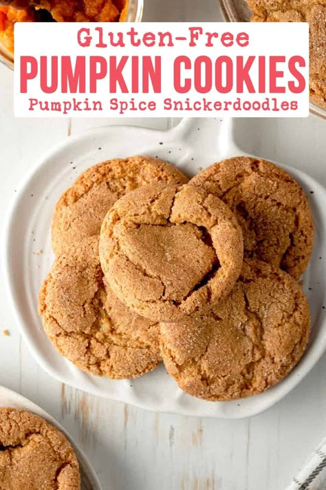 Almond Flour Pumpkin Snickerdoodles, Pumpkin Cookie Recipe Gluten Free, Gf Pumpkin Spice Cookies, Gf Pumpkin Crisp, Gluten Free Pumpkin Spice Snickerdoodle Cookies, Pumpkin Oatmeal Cookies Gluten Free, Pumpkin Cookies Gluten Free Dairy Free, Pumpkin Cookie Gluten Free, Pumpkin Snickerdoodles Gluten Free