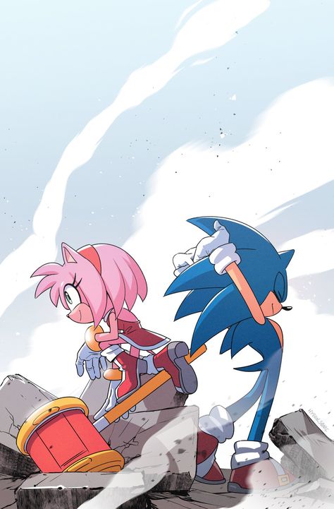 Super Power Girl, Sonamy Comic, Sonic Unleashed, Amy The Hedgehog, Sonic Funny, Sonic And Amy, Sonic Fan Characters, Sonic Franchise, Super Speed