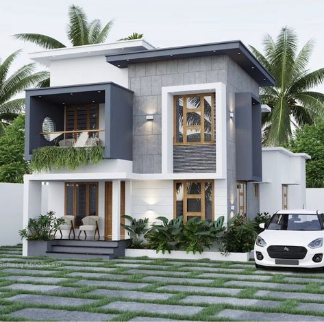 Small House Design Kerala, 30x50 House Plans, Lovely Aesthetic, Small House Layout, Architecture Presentation Board, Building Elevation, 3d House, Kerala House Design, Kerala Houses